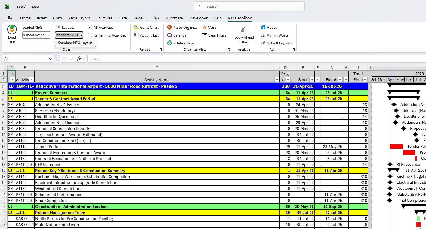 Reopen already opened (XER) files, Open different views-layouts (PLF)